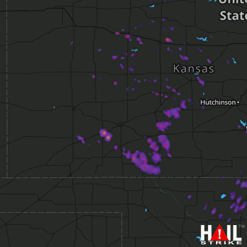 Hail Map Larned, KS 06-18-2017