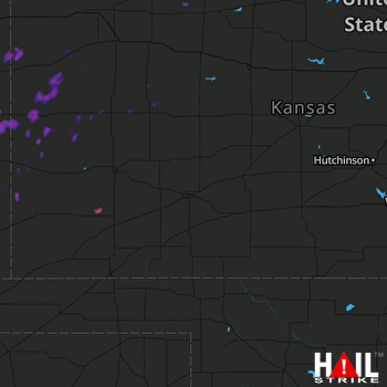 Hail Map Tribune, KS 07-13-2017