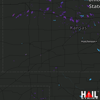 Hail Map Hays, KS 08-16-2017