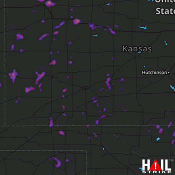 Hail Map Liberal, KS 05-18-2018