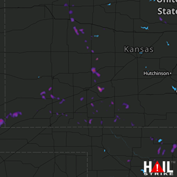 Hail Map Ness City, KS 06-07-2018