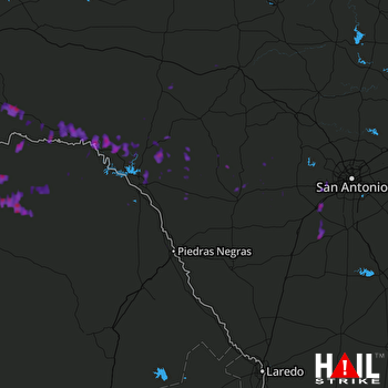 Hail Map Devine, TX 06-03-2017