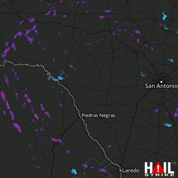 Hail Map Menard, TX 06-03-2017