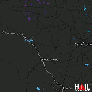 Hail Map Mertzon, TX 06-24-2017