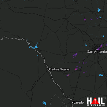 Hail Map San Antonio, TX 04-14-2018