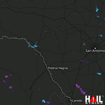Hail Map Sabinal, TX 04-25-2018