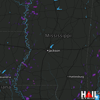 Hail Map Baton Rouge, LA 06-28-2019