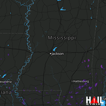 Hail Map Quitman, MS 08-14-2019