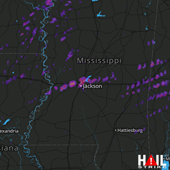 Hail Map Jackson, MS 04-27-2017