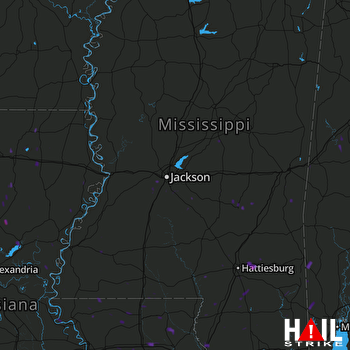 Hail Map Richton, MS 08-19-2017