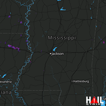 Hail Map Rayville, LA 06-22-2018