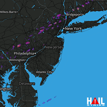 Hail Map Paterson, NJ 03-16-2019