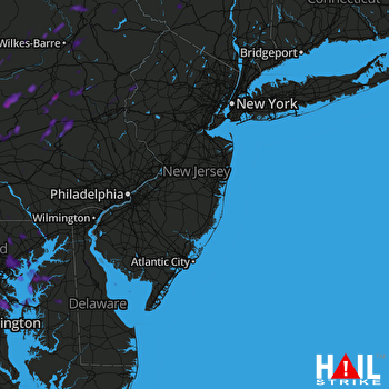 Hail Map Sunbury, PA 06-22-2021