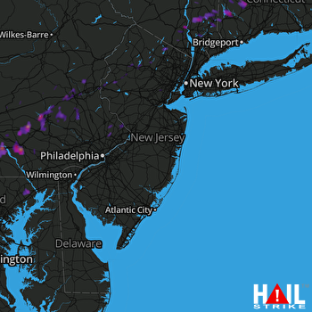 Hail Map Lancaster, PA 09-05-2017
