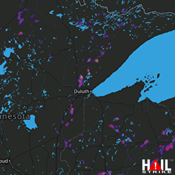 Hail Map Minneapolis, MN 08-03-2019