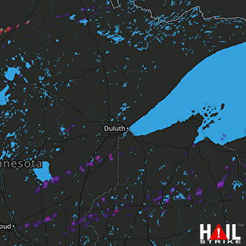Hail Map Cass Lake, MN 09-21-2019