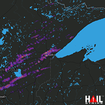 Hail Map Brainerd, MN 09-17-2021