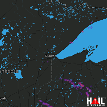 Hail Map Menomonie, WI 05-25-2018