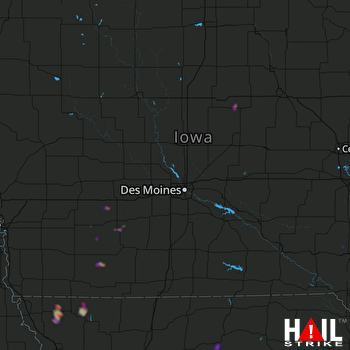 Hail Map DES MOINES 09-28-2020