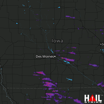 Hail Map Kirksville, MO 06-21-2021