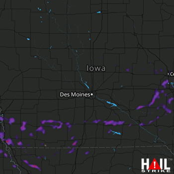 Hail Map Bellevue, NE 08-25-2021
