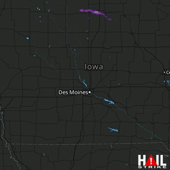 Hail Map Clear Lake, IA 05-09-2017