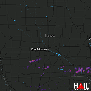 Hail Map Mount Pleasant, IA 05-10-2017