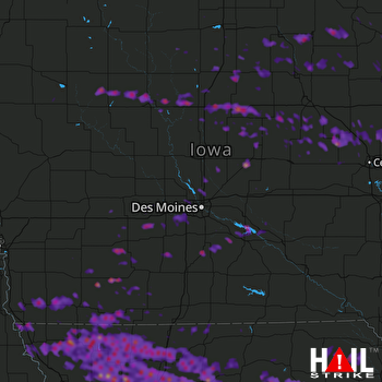 Hail Map Ankeny, IA 06-28-2017