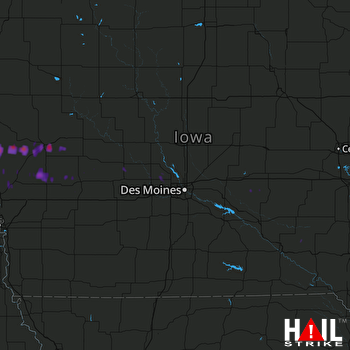Hail Map Denison, IA 07-11-2017