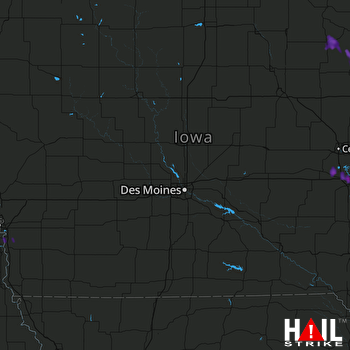 Hail Map Iowa City, IA 07-12-2017