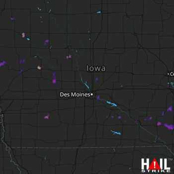Hail Map Fairfield, IA 07-20-2017