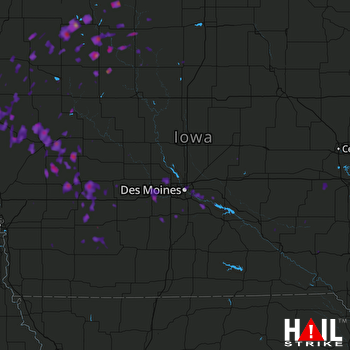 Hail Map Denison, IA 08-21-2017
