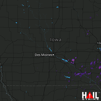 Hail Map Pella, IA 09-21-2017