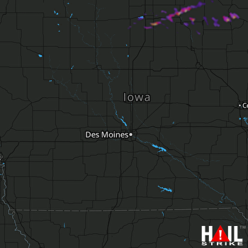 Hail Map Nora Springs, IA 04-13-2018