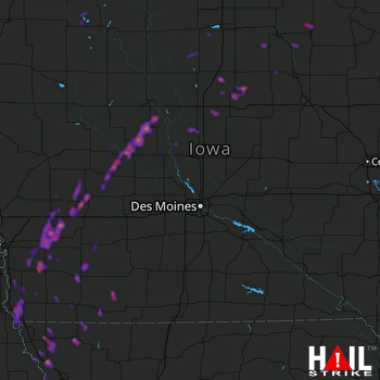 Hail Map Iowa Falls, IA 04-13-2018