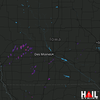Hail Map Creston, IA 05-01-2018