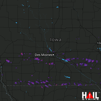 Hail Map Indianola, IA 05-12-2018