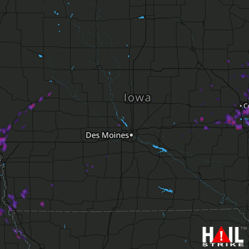 Hail Map Coralville, IA 05-14-2018
