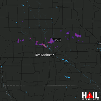 Hail Map Ames, IA 06-06-2018
