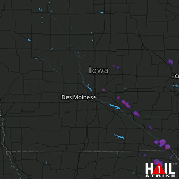 Hail Map Oskaloosa, IA 07-19-2018