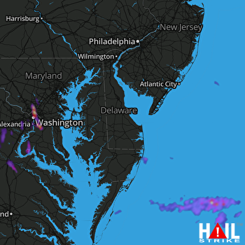Hail Map Silver Spring, MD 07-27-2021