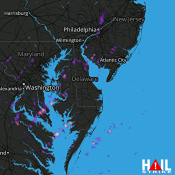 Hail Map Owings Mills, MD 05-25-2017