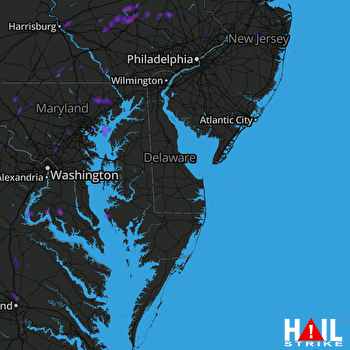 Hail Map Bel Air, MD 08-18-2017