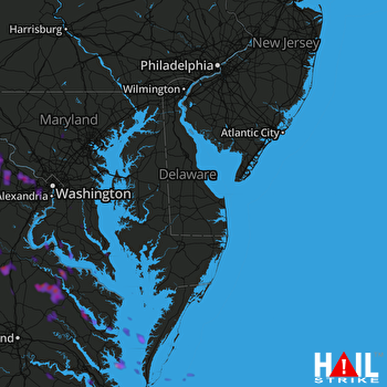 Hail Map Herndon, VA 05-14-2018