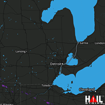 Hail Map Kenton, OH 07-07-2017