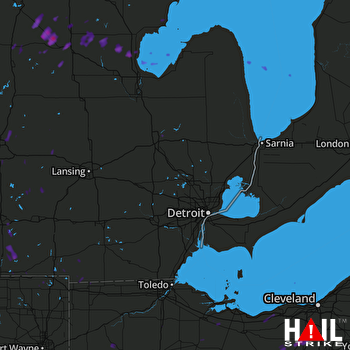 Hail Map Highland, MI 07-13-2017