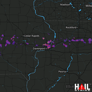 Hail Map Iowa City, IA 05-17-2019
