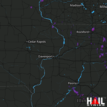 Hail Map Batavia, IL 07-14-2019