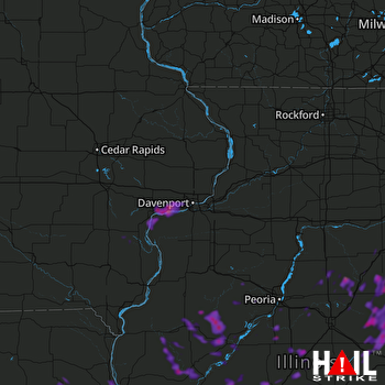 Hail Map Quincy, IL 06-04-2020