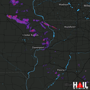 Hail Map Dubuque, IA 09-06-2020